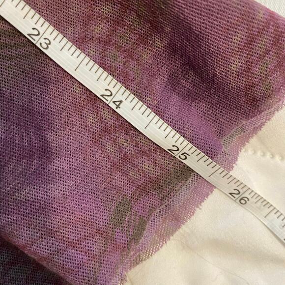 Vintage Y2K Lucy + Fiona Purple Mesh Fairy V Neck Blouse Size Medium - Picture 7 of 7